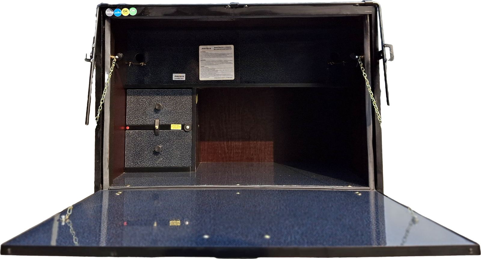 Caja de Víveres G5/ACM abierta con gavetas y estante